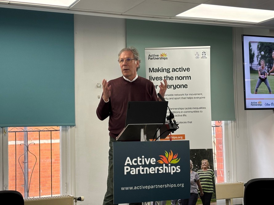 David Gent, CEO of Active Humber speaking at a conference.