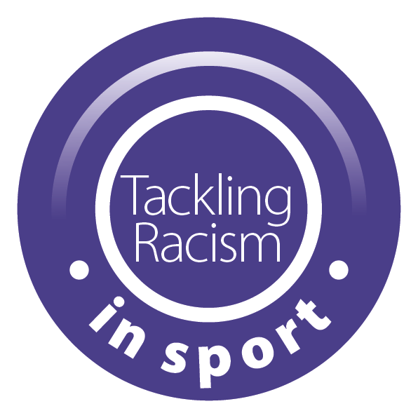 Logo that reads "Tackling Racism in Sport"
