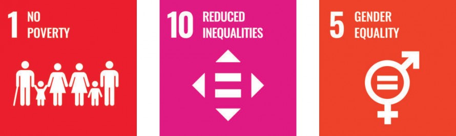 1 No poverty, 10 Reduced inequalities, 5 gender equality