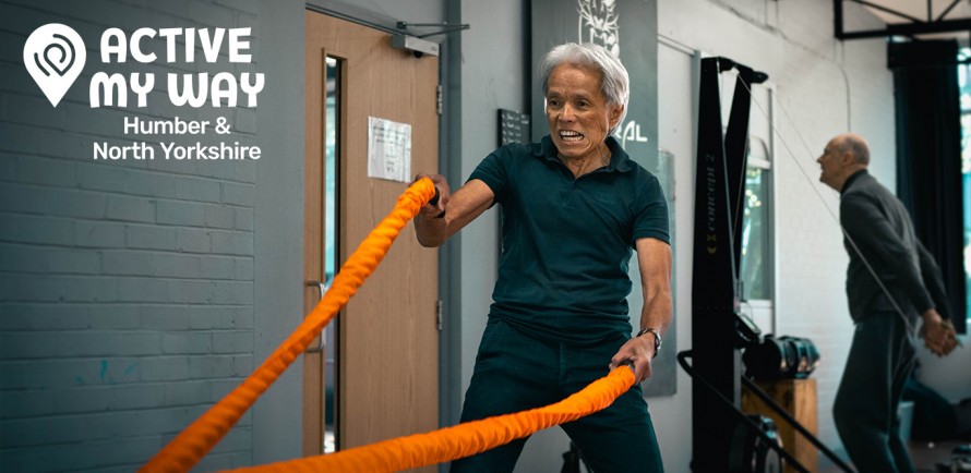 Active My Way Humber and North Yorkshire, Photo of a man with Parkinson's in a gym